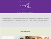 Tablet Screenshot of champaspa.com